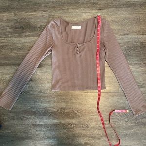 Lucky Brand Mauve Ling Sleeve Top
